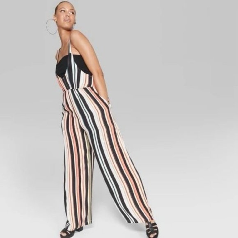 Wild Fable woman’s Striped Jumpsuit with pockets size small